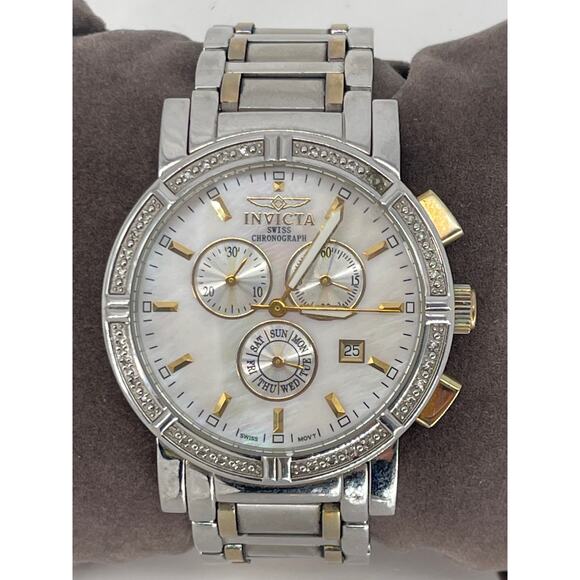 Invicta 4742 Watch Quartz Dial Chronograph Watch Diamond - Picture 3 of 8